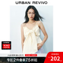 UR2025春季新款女时尚设计感短款立体蝴蝶结吊带衫UYU250057 米白 S