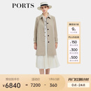 PORTS宝姿女装2025春夏新款质感浅棕挺括风衣 质感浅棕 XS