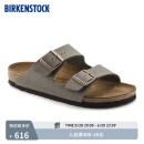 BIRKENSTOCK勃肯德国进口男女款经典舒适百搭软木Arizona双扣拖鞋 女款灰色 38