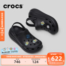 卡骆驰crocs檀健次同款经典泡芙洞洞鞋百舒适男沙滩鞋女鞋休闲鞋|207521 黑色-001(含智必星) 37 (230mm) 38