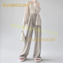洛德顿 RUODEDUN孕妇裤新款阔腿孕妇裤子外穿休闲孕早期装小个子薄款孕妇裤 燕麦色 M