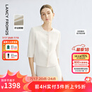 朗姿醋酸气质高级感2025年夏季新款白色短外套薄款通勤小香风女士 米白色 L