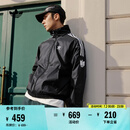 adidas休闲简约三条纹梭织立领夹克外套男装阿迪达斯官方三叶草 黑色 XL