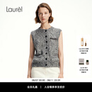 Laurèl【IGEA花纱】劳芮新款雪花灰miu系针织马甲女LWL354M09300 灰混色 S 160/84A