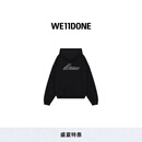 WE11DONE25春夏新品男女同款珍珠LOGO拉链连帽衫简约时尚通勤外套 黑色 S