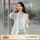 EP雅莹[真丝系列]女装 收腰七分袖薄款职场西装外套 夏季商场同款1118A 白色 M