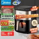 美的（Midea）小炎烤空气炸锅上下双热源 可视不用翻面 家用智能触控 6L实用大容量 金属腔体 烤箱一体机KZC6054
