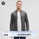 lululemon 丨Surge Warm 男士拉链连帽衫 LM3DH1S 海鸥灰蒸汽灰混色 L