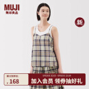 无印良品（MUJI）女式 马德拉斯格纹 吊带罩衫 上衣女款内搭打底女装25年夏季新品 象牙色格纹 M （160/84A）
