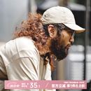 马登工装日系户外轻薄棒球帽跑步遮阳速干透气短檐鸭舌帽子男款夏小标 卡其色 均码 (可调节 头围58cm)