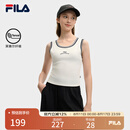 FILA 杨幂同款|斐乐官方女装针织背心2025夏新款时尚简约休闲修身内搭 云菇白-WT L 170/88A/L