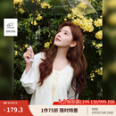 茵曼（INMAN）章若楠同款欧若风镂空薄女装开衫针织衫2025年春季新款短款外套 杏色 M