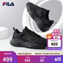 斐乐（FILA）跑步鞋老爹鞋男子跑步鞋MARSⅡ火星二代情侣款复古运动鞋休闲鞋 黑-BK-F12M141116F 42