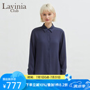 Lavinia Club拉维妮娅法式时尚通勤休闲衬衣2025春新品女士打底衫上衣E51C110 藏蓝色 S 160/84A