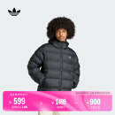 adidas宽松运动保暖连帽棉服面包服男装阿迪达斯官方三叶草   黑色   L