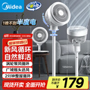 美的（Midea）【暴风循环】空气循环扇大风量摇头电风扇家用台式落地扇轻音卧室节能小风扇柔风轻羽扇 FGA24TQ