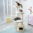 兽牌慕斯实木猫爬架不占地小户型猫架大猫可用猫窝猫抓板一体带太空舱 慕斯猫爬架