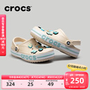 卡骆驰crocs洞洞鞋贝雅卡骆班轻便耐磨一脚蹬休闲鞋|205089 冬日白/彩色-1LI 37 /38(230mm)