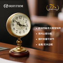 丽声客厅款高端家用金属拉丝座钟台式摆钟机械高级坐钟CRH269NR18