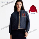 Tommy Hilfiger【新年系列】金智秀同款Tommy25早春女防泼水蛇年双面穿棉服45134 红色/藏青色XMP XS (推荐：80-100斤)