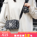 美职棒（MLB）官方 包包女包复古老花男士生日情侣斜挎包女士相机包潮 纽约洋基队/黑色 F