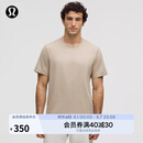 lululemon丨Soft Jersey 男士短袖针织衫芯吸 LM3ES3S 杂色橡木棕/杂色浅象牙白 M