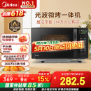 美的（Midea）微波炉烤箱一体机 小型家用20升微波炉  光波加热 钻石背板（M1-L201B）