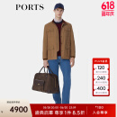PORTS宝姿男装秋冬OLMETEX防水面料保暖合身夹克外套MP9J122SWD093 褐色 L