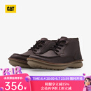 CAT卡特工装靴男士马丁靴防滑厚底户外英伦风牛皮靴子P725410N3EDC17 深褐 42