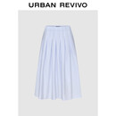 UR2025秋季新款女装休闲松紧腰超宽松A字半裙UWM550028