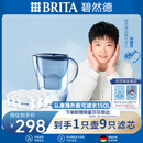 碧然德(BRITA) 滤水壶Marella蓝色3.5L 1壶9芯套装 海洋系列 家用过滤自来水净水器  孙颖莎推荐