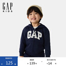 GAPGap男幼童2025春季新款经典大logo拉链连帽卫衣儿童装美版744384
