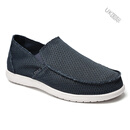 卡骆驰（crocs）男鞋夏款圣克鲁兹HC休闲透气商务一脚蹬帆布鞋春夏休闲日常 深蓝 【41-42码】M8=26cm
