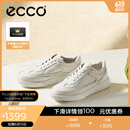 爱步（ECCO）25年新款平底鞋女 倪妮同款牛皮板鞋系带休闲运动鞋 街头272803 白色/灰白色27280356946 37