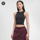 lululemon丨Jersey 女士平纹针织及腰圆领运动背心 LW1FEXS 黑色 S