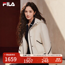 FILA 杨幂同款|斐乐官方女士棉服2025春新款时尚简约休闲连帽保暖外套 蒸汽白-IV M (165) 84A