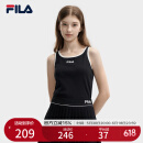 FILA 斐乐官方女子针织背心2024夏季新款时尚休闲撞色宽肩带内搭 正黑色-BK 165/84A/M