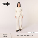 Maje【博主同款】 2025春款女装系带收腰花呢外套MFPVE00681 淡褐色 S