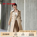 EP雅莹女装 经典中长款双排扣风衣外套春季商场同款7301A 卡其色 XL