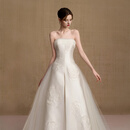 摩梭玛尼 MOSOMANE《绘雾》法式抹胸缎面轻婚纱2025新款新娘气质出门纱小个子春 图片色绑带款 M (胸围88腰围68臀围92)