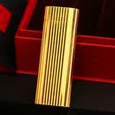 卡地亚（Cartier）【二手9新】法国Cartier卡地亚充气打火机 镀金长款圆柱 男士配饰奢侈品礼物收藏 竖条纹无包装240220025