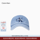 Calvin KleinJeans男女同款复古ck刺绣弯檐运动牛仔鸭舌帽棒球帽礼物4G5041G LHK-牛仔蓝 均码 OS