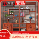 质道 红木家具 非洲花梨（学名：刺猬紫檀）实木博古架 多宝阁古董展示架置物架书房家具   一对博古架
