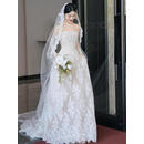 LISI简约婚纱花仙子抹胸礼服新款法式轻小拖尾质感新娘主纱小个子 白 S体重90斤左右