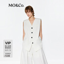 MO&Co.【C+系列】西装马甲轻薄宽松2025夏新品MBE2WAI007接触瞬间有凉感 本白色 S /160
