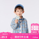 巴拉巴拉童装儿童衬衫2025女童男童上衣格纹衬衣春装亲子百搭209125102201