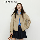 红袖炸街卡其风衣2025秋季新款女装MIU系风翻领休闲气质显瘦短外套 卡其038 M