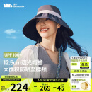 蕉下（beneunder）遮阳帽防晒帽女贝壳渔夫帽黑胶防紫外线太阳帽大帽檐BM507灰