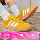 adidas T头鞋 VL COURT复古板鞋德训鞋男女阿迪达斯轻运动   黄色/亮白/汉玉白   42