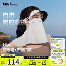 蕉下（beneunder）防晒口罩脸基尼帽檐防晒面罩全脸女防风透气防紫外线蓝烟灰AL341